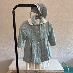 1950s “Ricky Craft” Tweed Coat with Hat - Blue